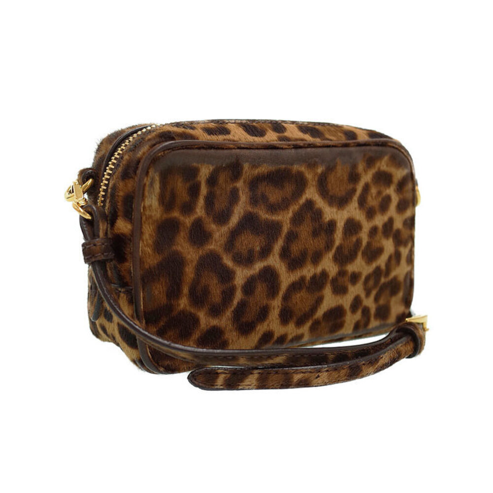 Prada Leopard Calfskin Crossbody Bag pony hair exterior Yellow - Picture 2 of 9